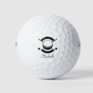 Golf modern typography initials monogram elegant  golf balls