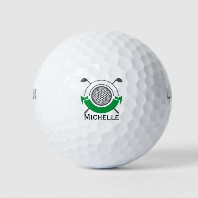 Golf modern typography initials monogram elegant  golf balls (Front)