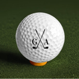 Golf modern typography initials monogram elegant  golf balls