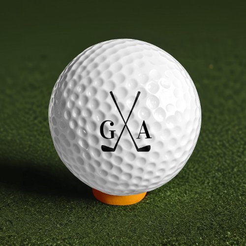 Golf modern typography initials monogram elegant  golf balls