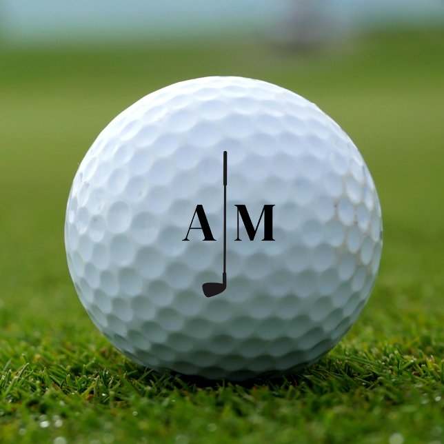 Golf modern typography initials monogram elegant golf balls (Creator Uploaded)