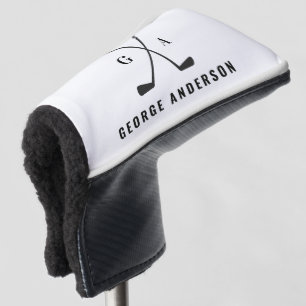 Golf modern typography initials monogram elegant golf head cover