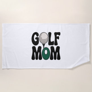 Golf Mom Beach Towel