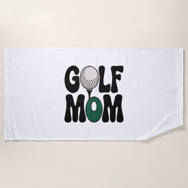 Golf Mom Beach Towel (Front)