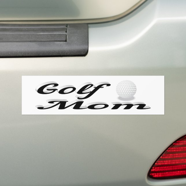 Golf Mom Bumper Sticker (On Car)