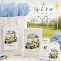 Golf Mom Hydrangea Floral Golf Cart