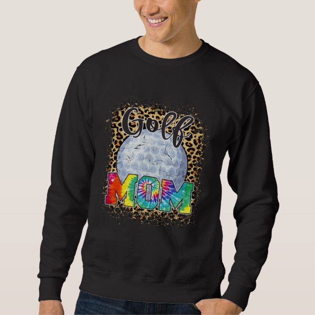 Golf Mom Leopard Print Mother s Day Sport Sweatshirt (Front)