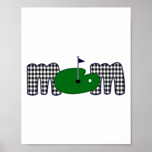 Golf Mom Life Birthday Family Matching Mama Mother Poster
