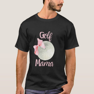 Golf Mom Mama Pink Bow Coquette Preppy Aesthetic G T-Shirt