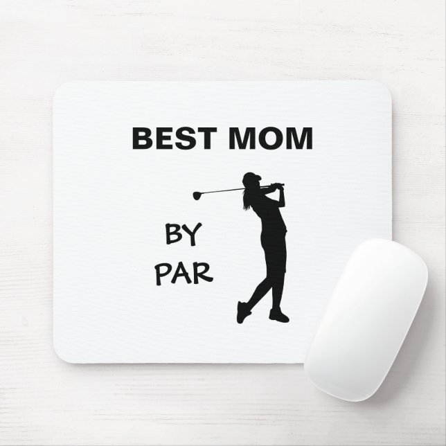 Golf Mommy Golfer Pun Mother's Day Best Mom By Par Mouse Pad (With Mouse)