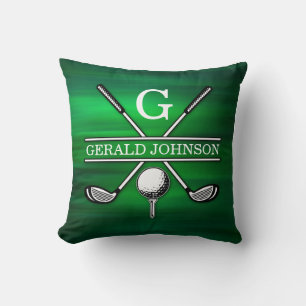 Golf Monogram Design Throw Pillow