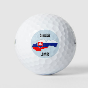 Golf Monogram Slovakia Flag Map Balls