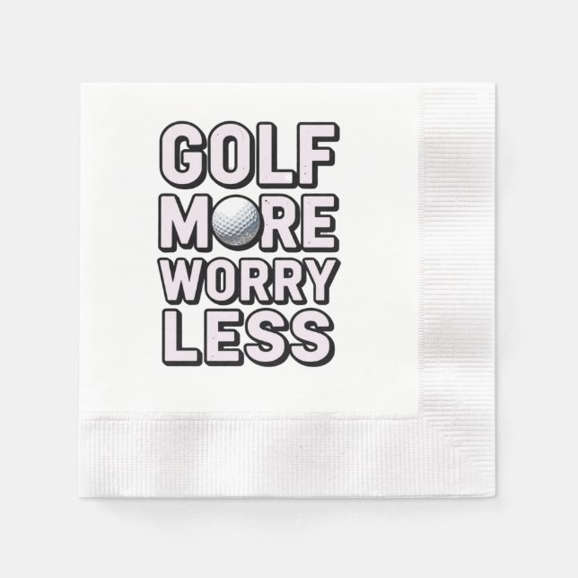 Golf more worry less napkins (Front)