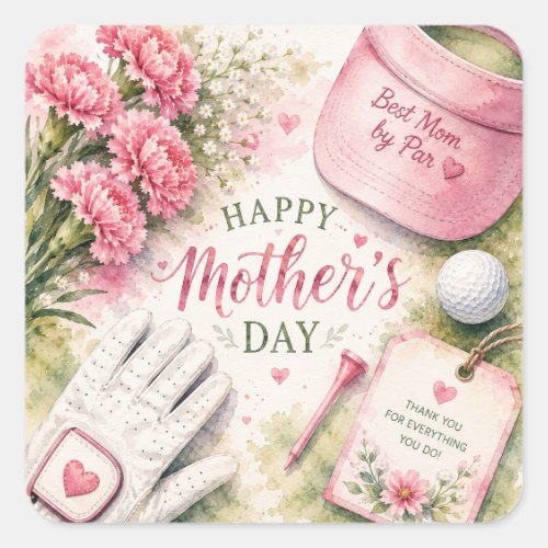 Golf Mother’s Day for Golfer Mom Square Sticker