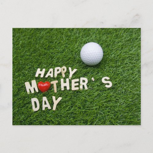 Golf Mothers Day gift for mother with golf ball Postcard