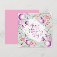 Golf Mother's Day with ball and flowers for Mom