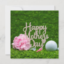 Golf Mother's Day with golf tee I love you mom 