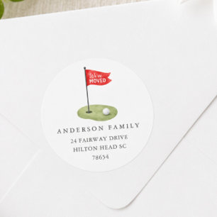 Golf Moving Address Sticker