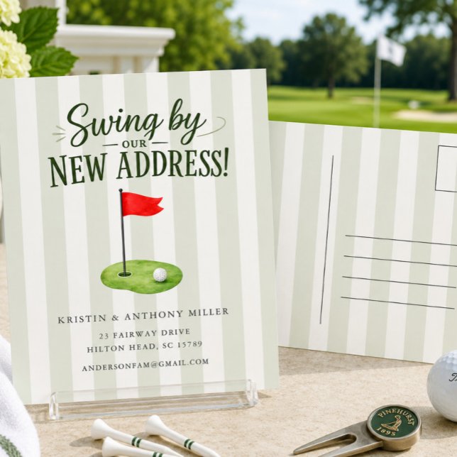 Golf Moving Announcement Postcard (Creator Uploaded)
