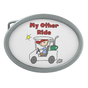 Golf My Other Ride Belt Buckle