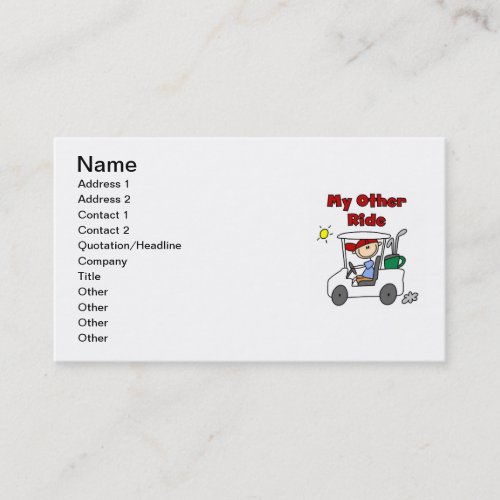 Golf My Other Ride Business Cards