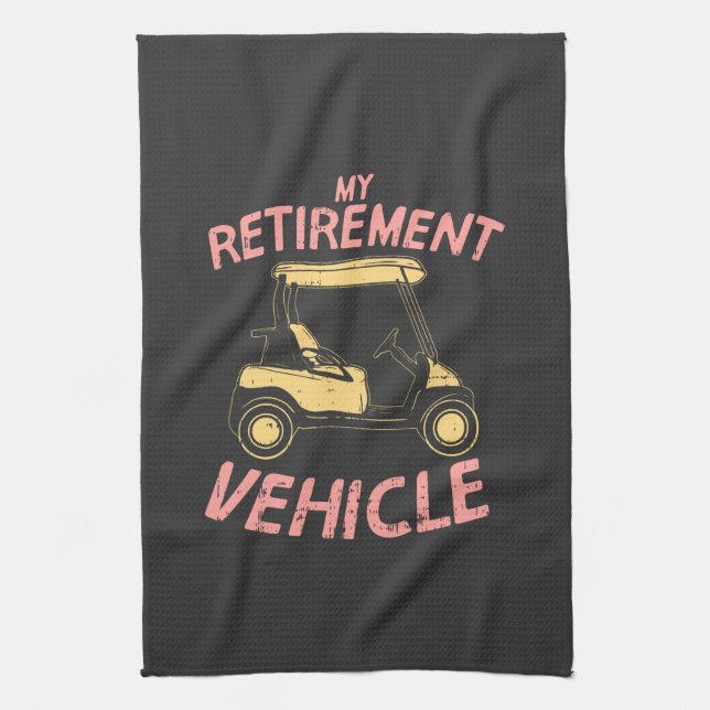 Golf - My Retirement Vehicle Kitchen Towel (Vertical)