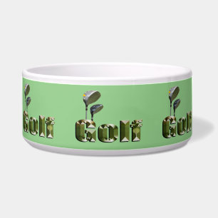 Golf Name Logo With Golf Clubs, Bowl