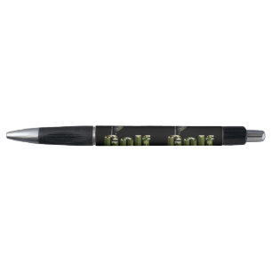 Golf Name Logo With Golf Clubs, Pen