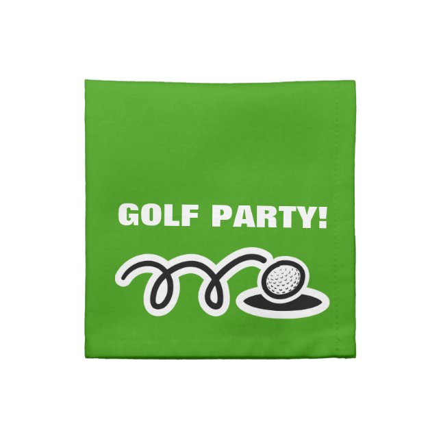 Golf napkin set for golfer's themed cocktail party (Quarter Fold)