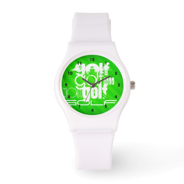 Golf; Neon Green Stripes. Watch (Front)