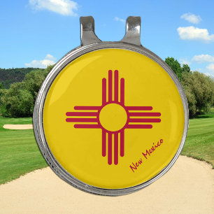 Golf New Mexico & Flag Hat clip /Ball Marker USA