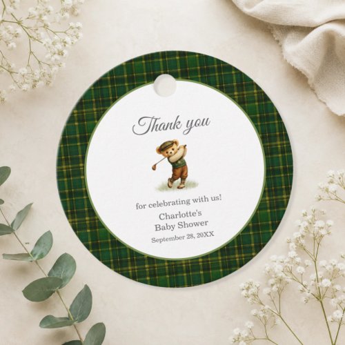 Golf New to the Club Baby Shower Favor Gift Tags