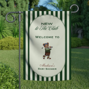 Golf "NEW TO THE CLUB" BABY Shower House Flag