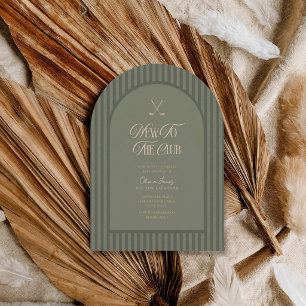 Golf new to the club baby shower invitation