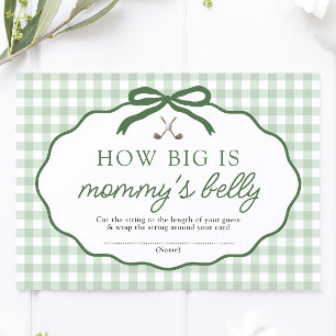 Golf New to the Club How Big is Mommy's Belly Game Enclosure Card