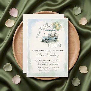 Golf New to the Club Modern Baby Shower  Invitation