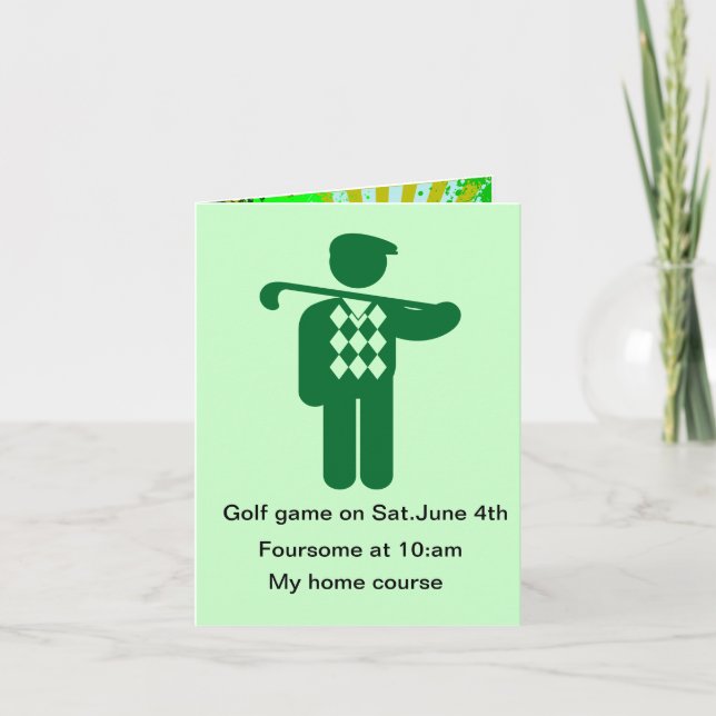 Golf note card (Front)