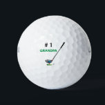 Golf - Number One Grandpa Gift Golf Balls<br><div class="desc">Show your love for your Daddy with this "Number One Grandpa with Golf Ball and Club" design by Inge Lewis. Perfect Birthday gift for your Grandpa / Grandfather on Grandfathers Day or Birthday. Find more matching products at the ingeinc.com store.</div>