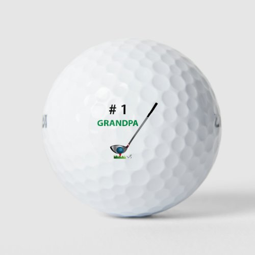 Golf _ Number One Grandpa Gift Golf Balls