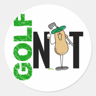 Golf Nut 1 Classic Round Sticker