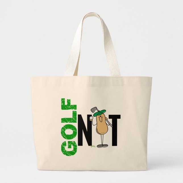 Golf Nut 1 Large Tote Bag (Front)