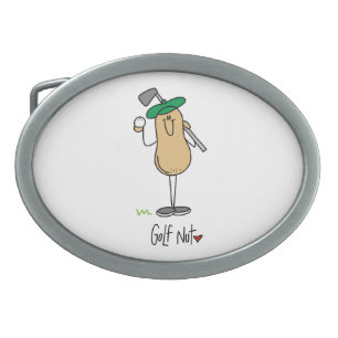 Golf Nut T-shirts and Gifts Oval Belt Buckle