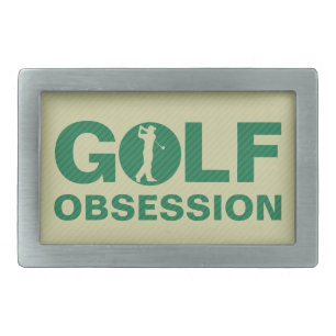 Golf Obsession Green Khaki Belt Buckle
