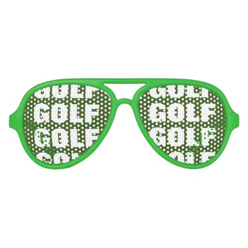 Golf obsession party shades Funny green sunglasses