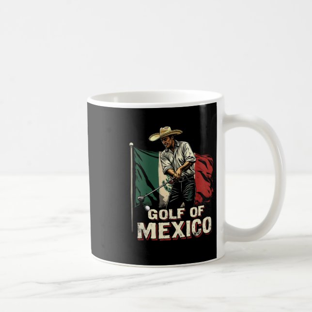 Golf Of Mexico Funny Golfer Pun Patriotic Mexican  Coffee Mug (Right)