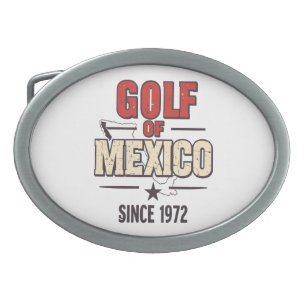 Golf of Mexico' Parody with Vintage Belt Buckle