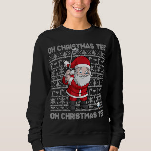 Golf Oh Christmas Santa Claus Golfer Golfing Sweatshirt