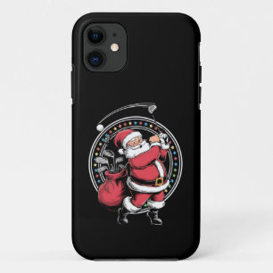 Golf Oh Christmas Santa Claus Vintage Golfer Golfi iPhone 11 Case
