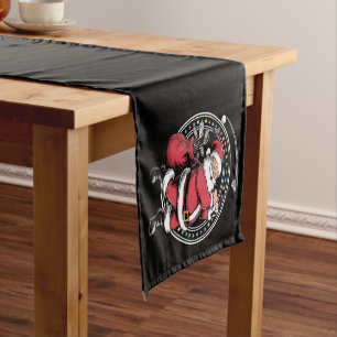 Golf Oh Christmas Santa Claus Vintage Golfer Golfi Short Table Runner