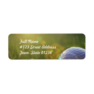 Golf on a Sunny Day Label